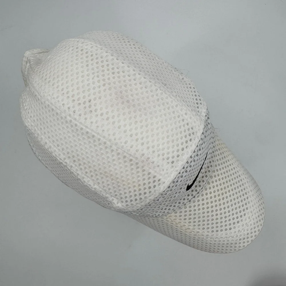 Vintage Nike Tailwind Dri-FIT Mesh Running Hat One Size White 5-Panel Adjustable